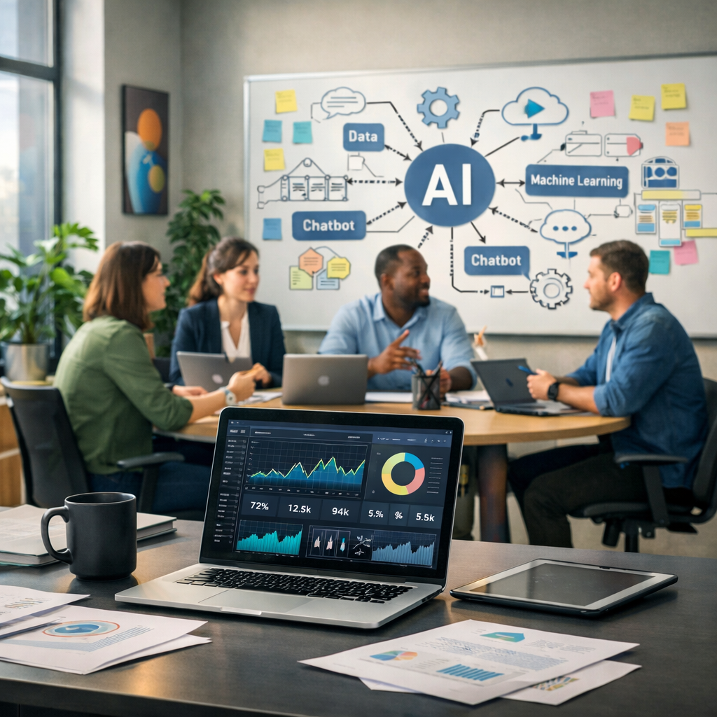 Image of Staff Discussing AI Governance